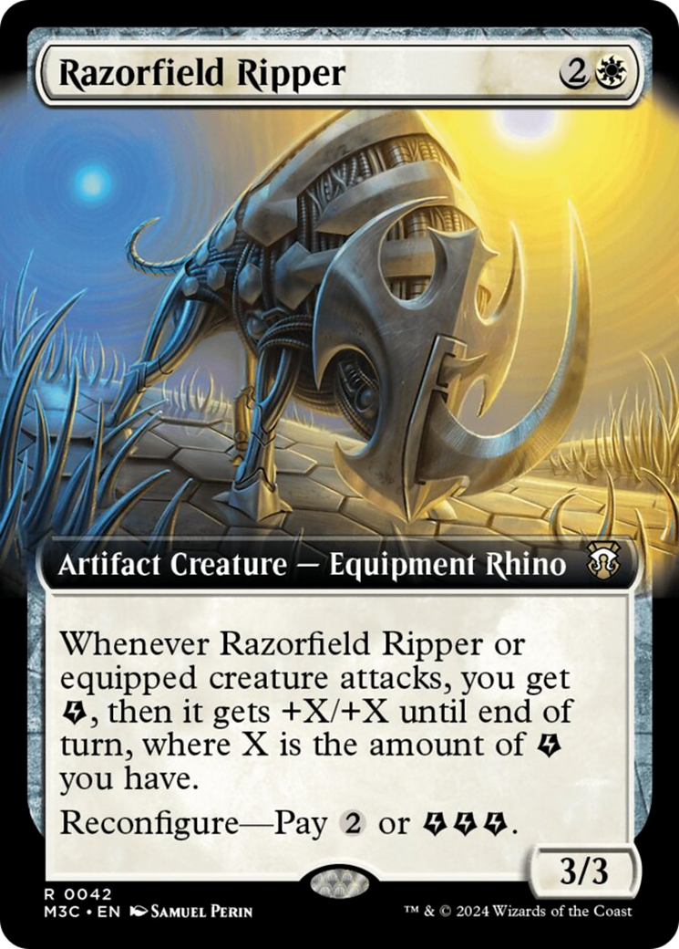 Razorfield Ripper (Extended Art) (Ripple Foil) [Modern Horizons 3 Commander] | Clutch Gaming