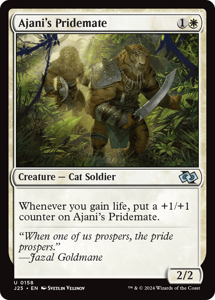 Qala, Ajani's Pridemate (Anime) [Foundations Jumpstart] | Clutch Gaming