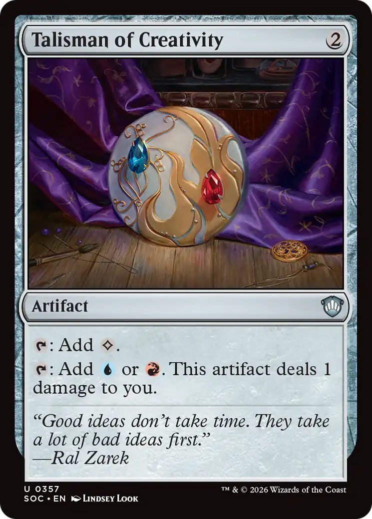 Talisman of Creativity [Secrets of Strixhaven Commander] | Clutch Gaming