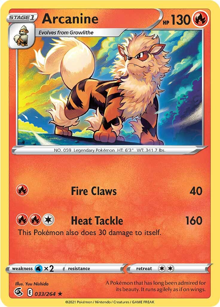 Arcanine (033/264) [Sword & Shield: Fusion Strike] | Clutch Gaming