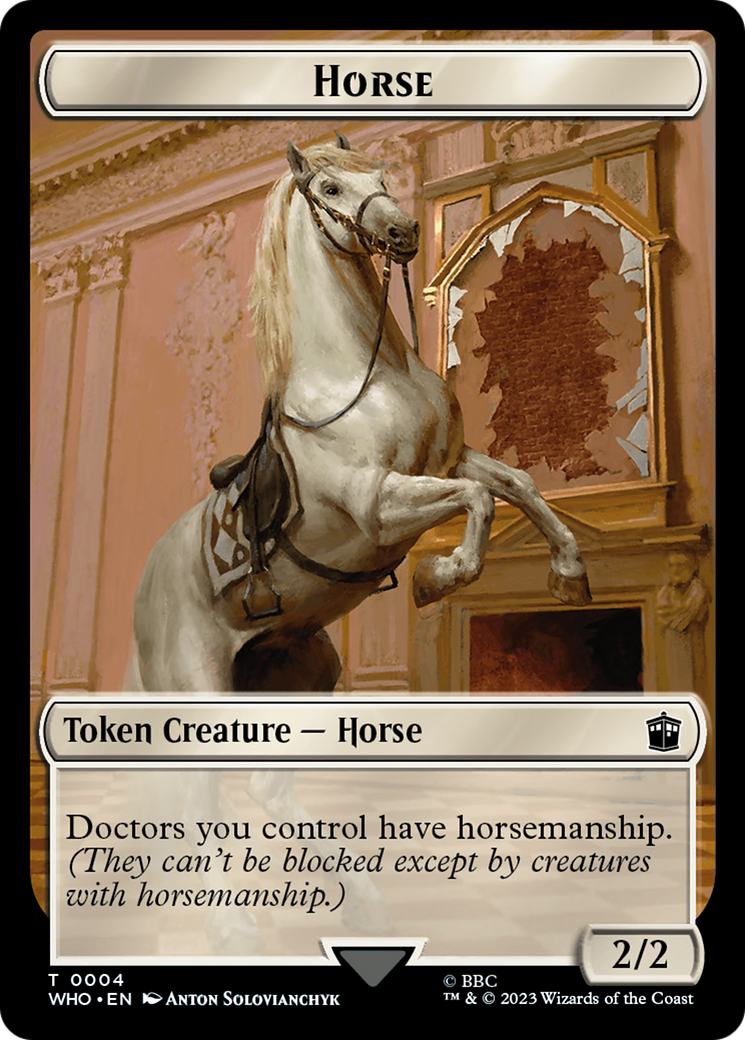 Horse // Treasure (0028) Double-Sided Token [Doctor Who Tokens] | Clutch Gaming