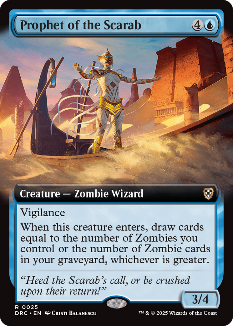 Prophet of the Scarab (Extended Art) [Aetherdrift Commander] | Clutch Gaming