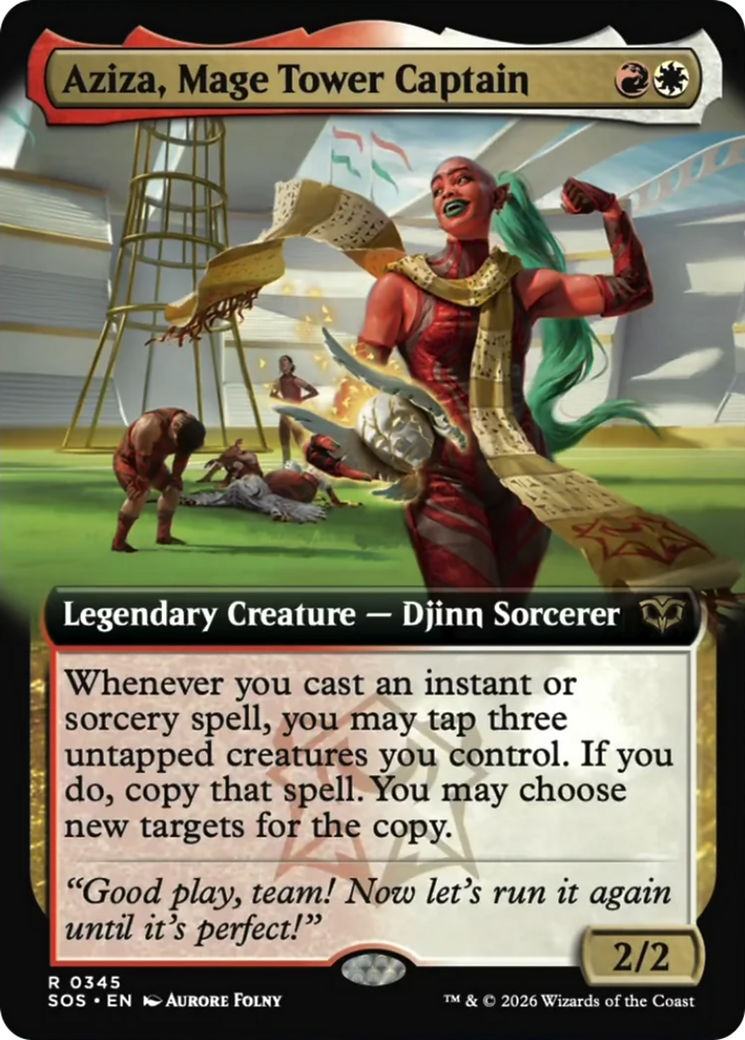 Aziza, Mage Tower Captain (Extended Art) [Secrets of Strixhaven] | Clutch Gaming