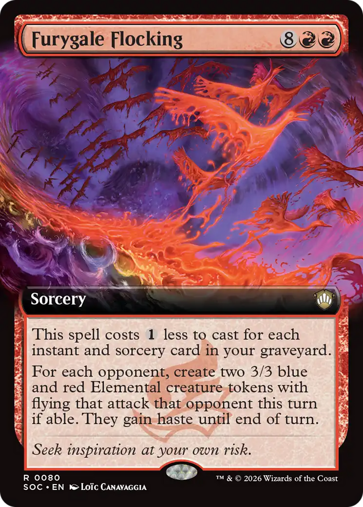Furygale Flocking (Extended Art) [Secrets of Strixhaven Commander] | Clutch Gaming