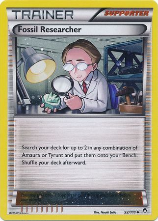 Fossil Researcher (92/111) (Cosmos Holo) [XY: Furious Fists] | Clutch Gaming