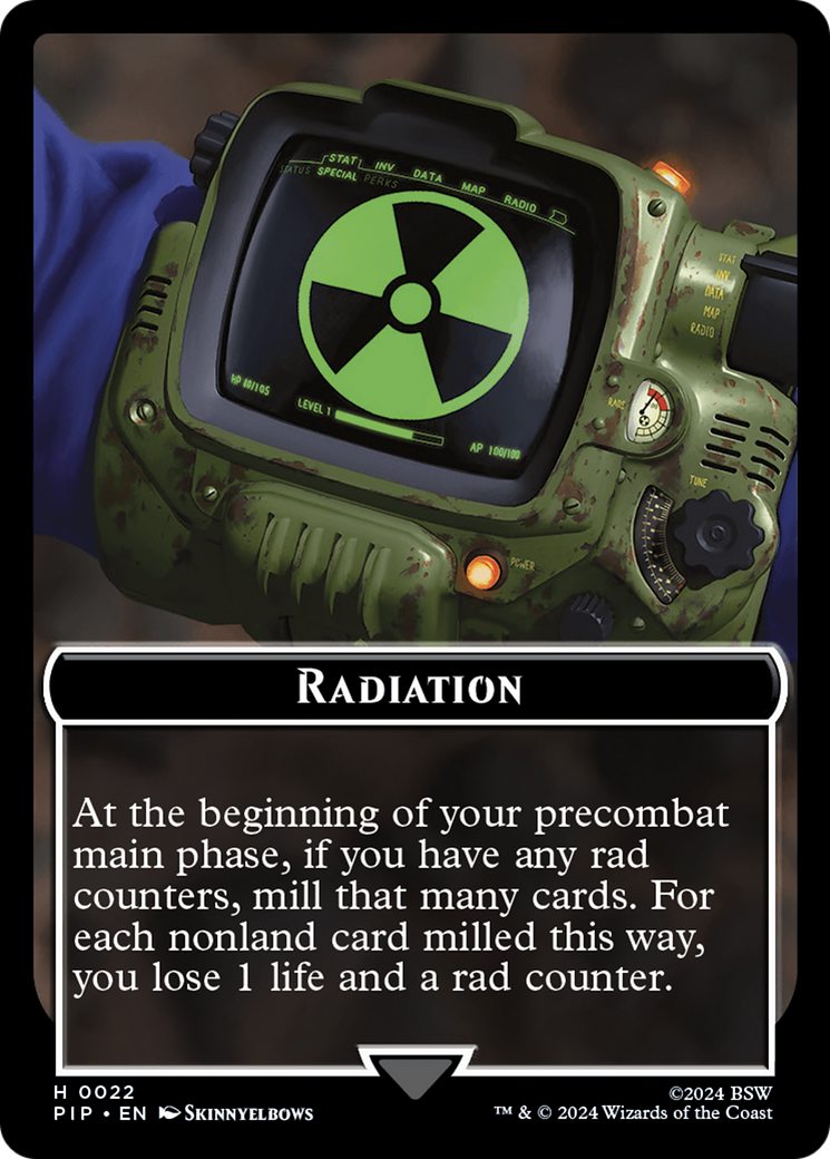 Radiation // Alien Double-Sided Token [Fallout Tokens] | Clutch Gaming