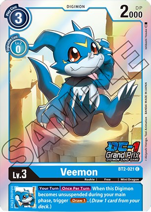 Veemon [BT2-021] (DC-1 Grand Prix) [Release Special Booster Promos] | Clutch Gaming