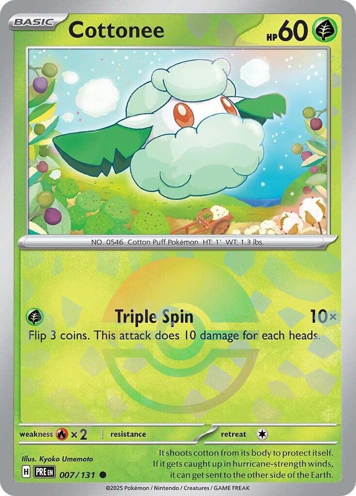 Cottonee (007/131) (Poke Ball Pattern) [Scarlet & Violet: Prismatic Evolutions] | Clutch Gaming