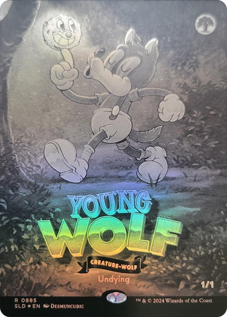 Young Wolf (Black & White Foil) [Secret Lair Drop Series] | Clutch Gaming