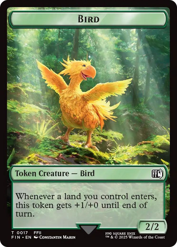 Bird (0017) // Wizard (0015) Double-Sided Token [FINAL FANTASY Tokens] | Clutch Gaming