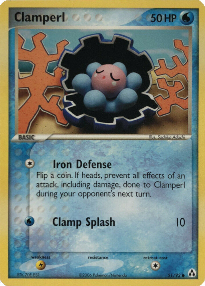 Clamperl (51/92) (Stamped) [EX: Legend Maker] | Clutch Gaming