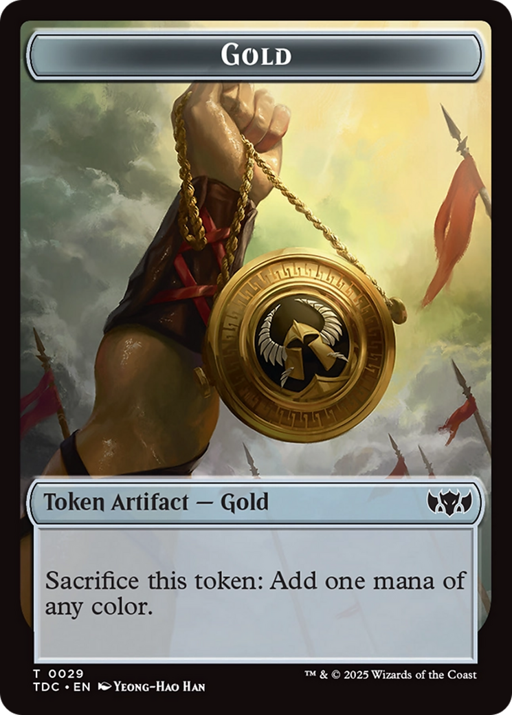 Elemental (0016) // Gold Double-Sided Token [Tarkir: Dragonstorm Commander Tokens] | Clutch Gaming