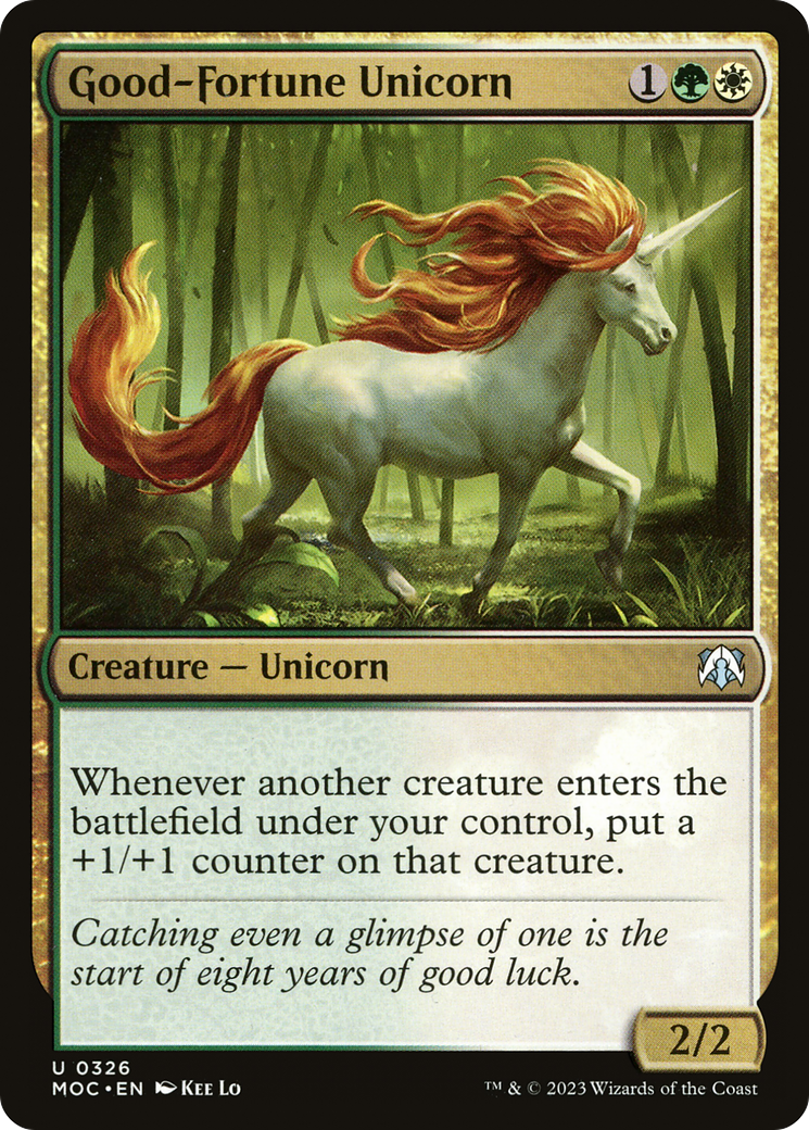 Good-Fortune Unicorn [March of the Machine Commander] | Clutch Gaming