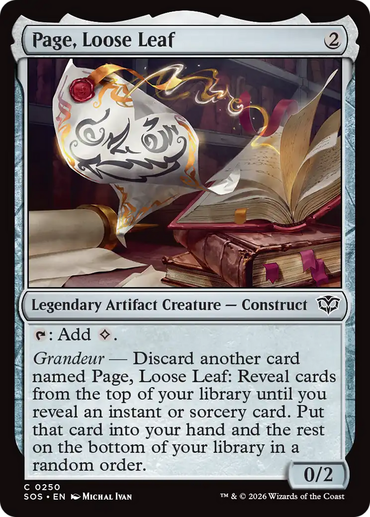 Page, Loose Leaf [Secrets of Strixhaven] | Clutch Gaming