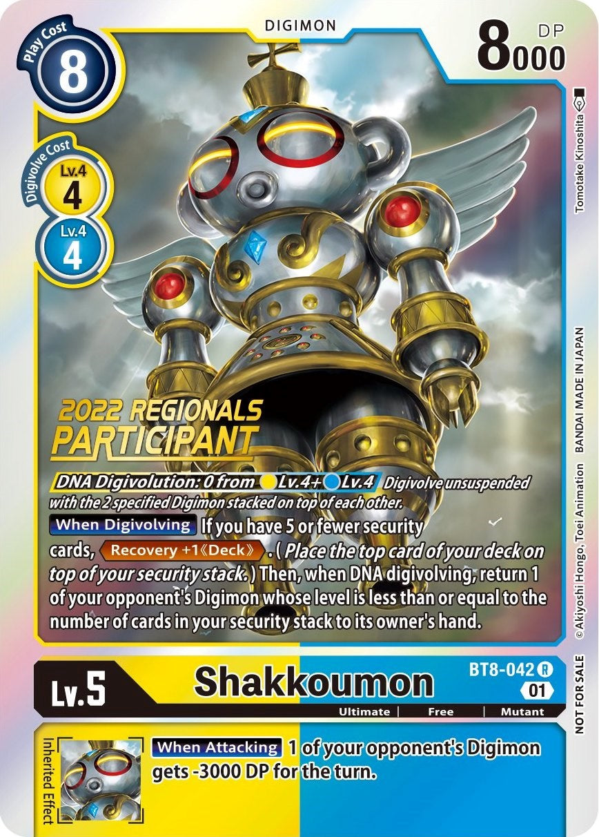 Shakkoumon [BT8-042] (2022 Championship Offline Regional) (Online Participant) [New Awakening Promos] | Clutch Gaming