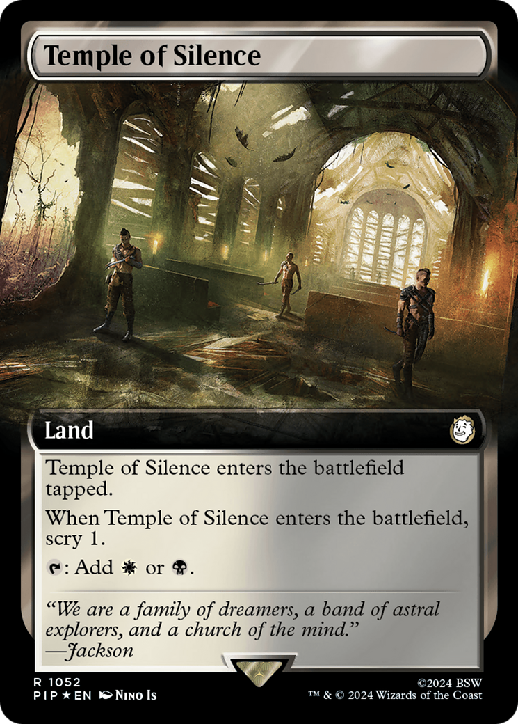 Temple of Silence (Extended Art) (Surge Foil) [Fallout] | Clutch Gaming