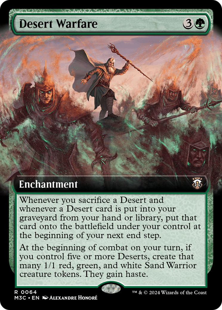 Desert Warfare (Extended Art) (Ripple Foil) [Modern Horizons 3 Commander] | Clutch Gaming