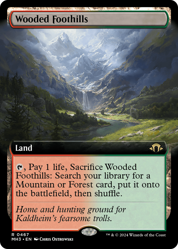 Wooded Foothills (Extended Art) [Modern Horizons 3] | Clutch Gaming