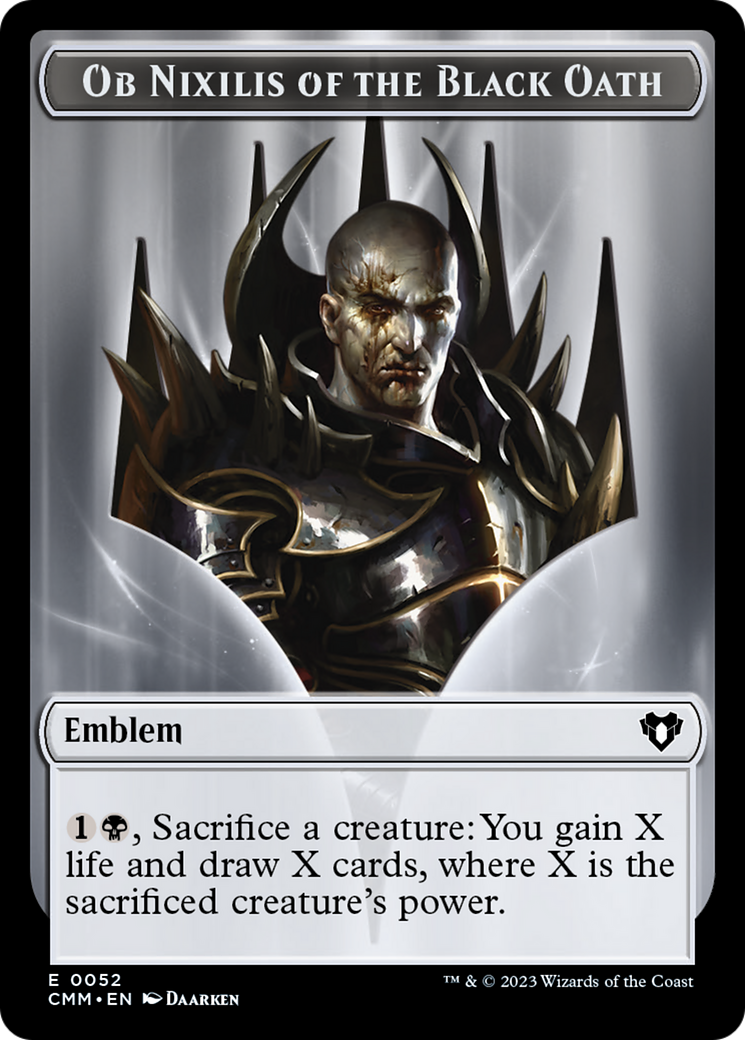 Ob Nixilis of the Black Oath Emblem [Commander Masters Tokens] | Clutch Gaming