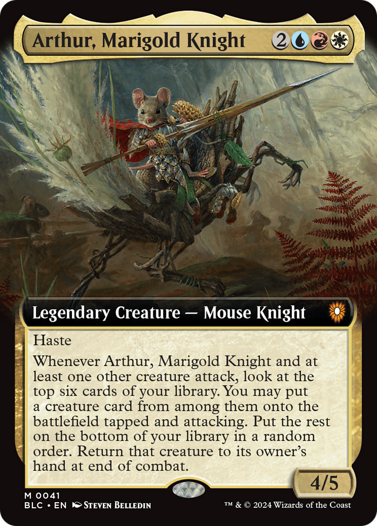 Arthur, Marigold Knight (Extended Art) [Bloomburrow Commander] | Clutch Gaming