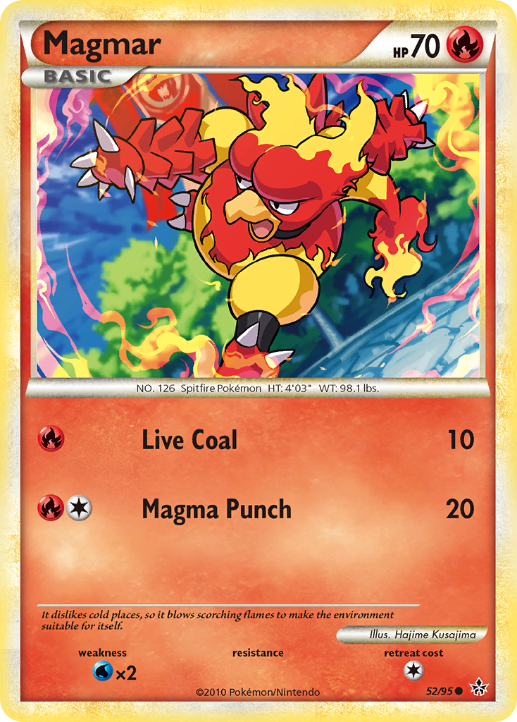 Magmar (52/95) [HeartGold & SoulSilver: Unleashed] | Clutch Gaming