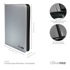 Ultra PRO: 9-Pocket Zippered PRO-Binder (Silver) | Clutch Gaming