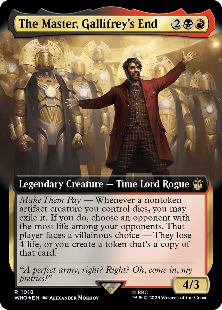 The Master, Gallifrey's End (Extended Art) (Surge Foil) [Doctor Who] | Clutch Gaming