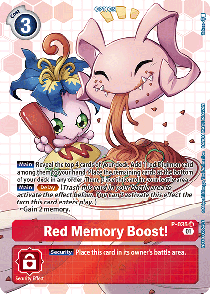 Red Memory Boost! [P-035] (Box Promotion Pack - Next Adventure) [Promotional Cards] | Clutch Gaming