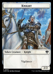 Treasure // Knight Double-Sided Token [Commander Masters Tokens] | Clutch Gaming