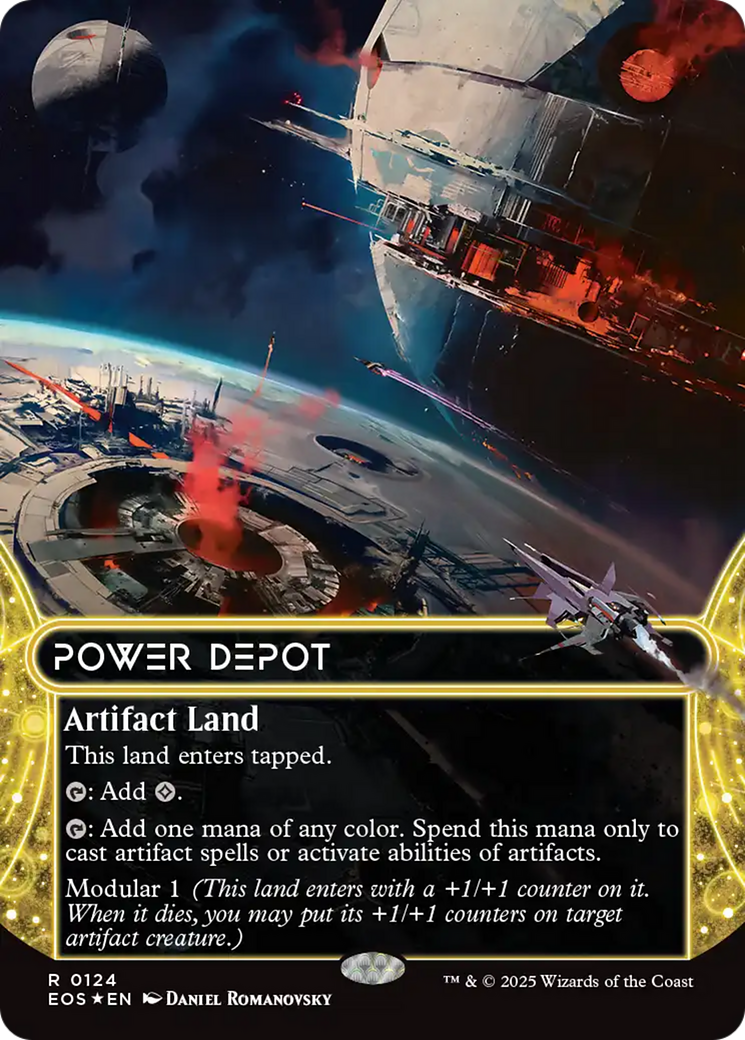 Power Depot (0124) (Borderless) (Galaxy Foil) [Edge of Eternities: Stellar Sights] | Clutch Gaming