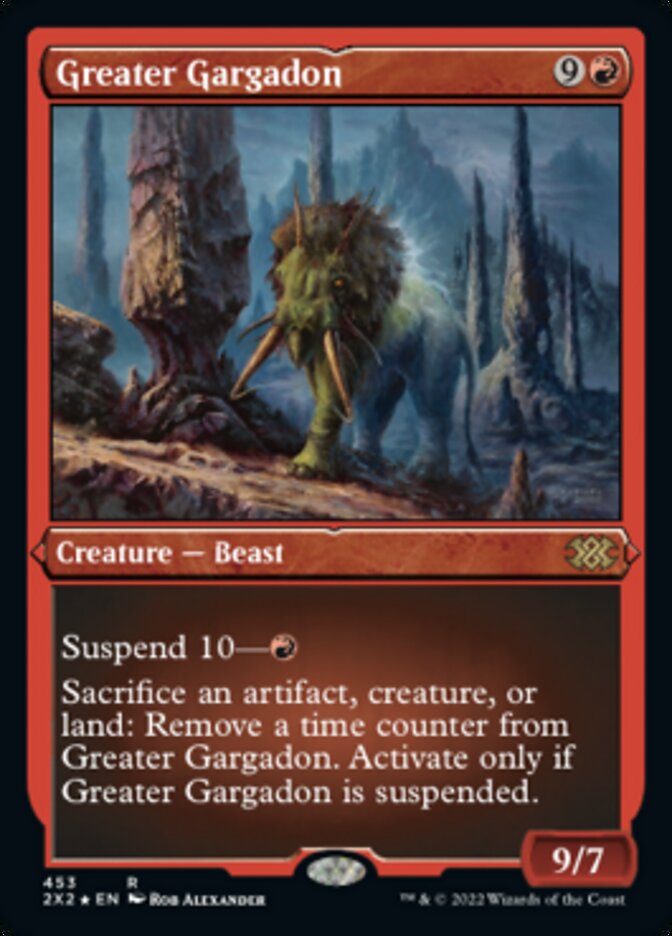 Greater Gargadon (Foil Etched) [Double Masters 2022] | Clutch Gaming