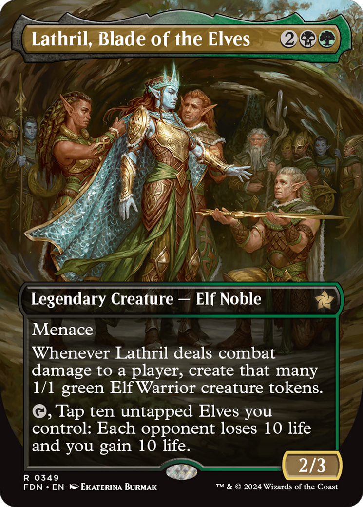 Lathril, Blade of the Elves (Borderless) [Foundations] | Clutch Gaming