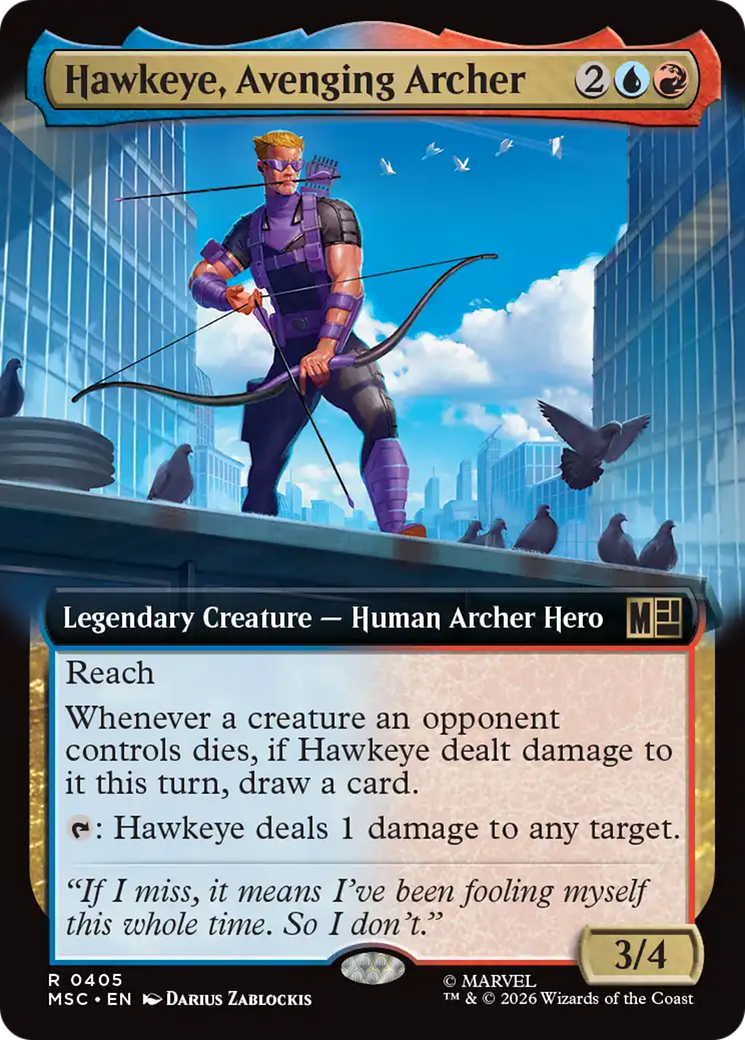 Hawkeye, Avenging Archer (Extended Art) [Marvel Super Heroes Commander] | Clutch Gaming