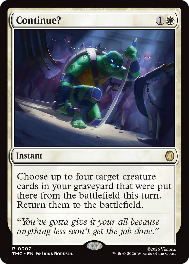 Continue? [Teenage Mutant Ninja Turtles Commander] | Clutch Gaming