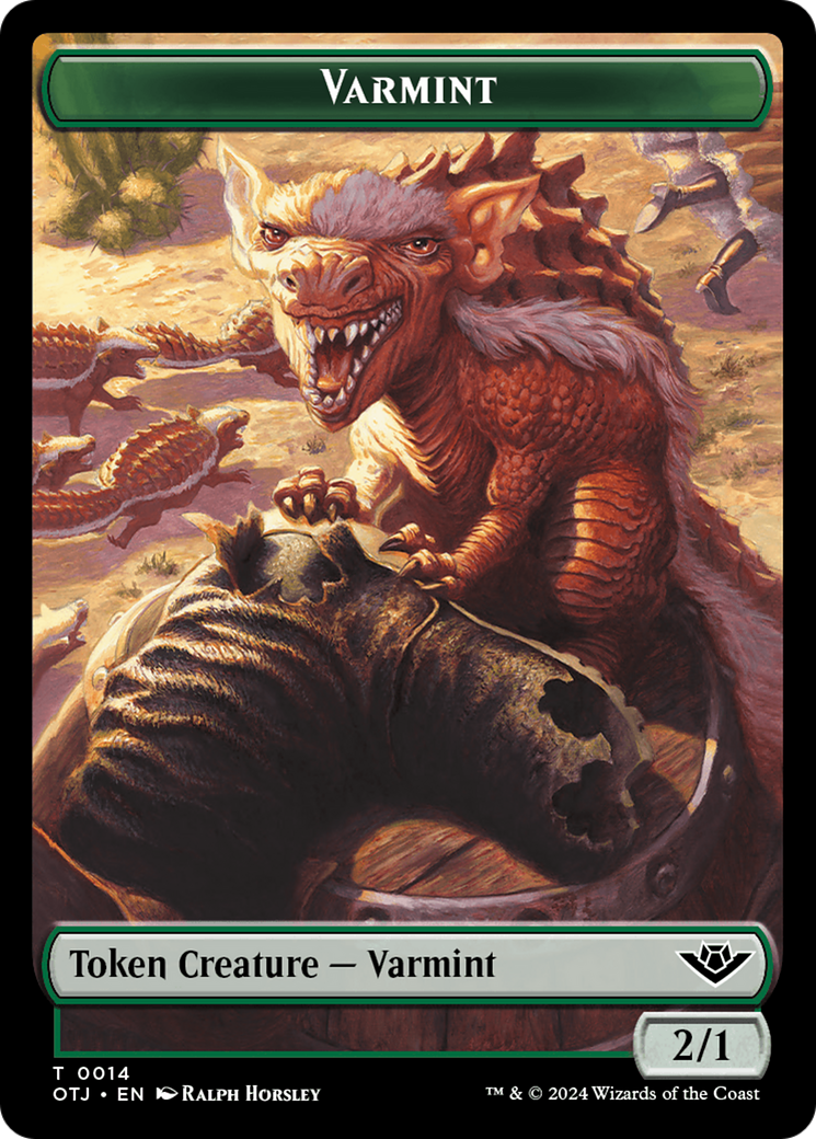 Varmint // Plot Double-Sided Token [Outlaws of Thunder Junction Tokens] | Clutch Gaming