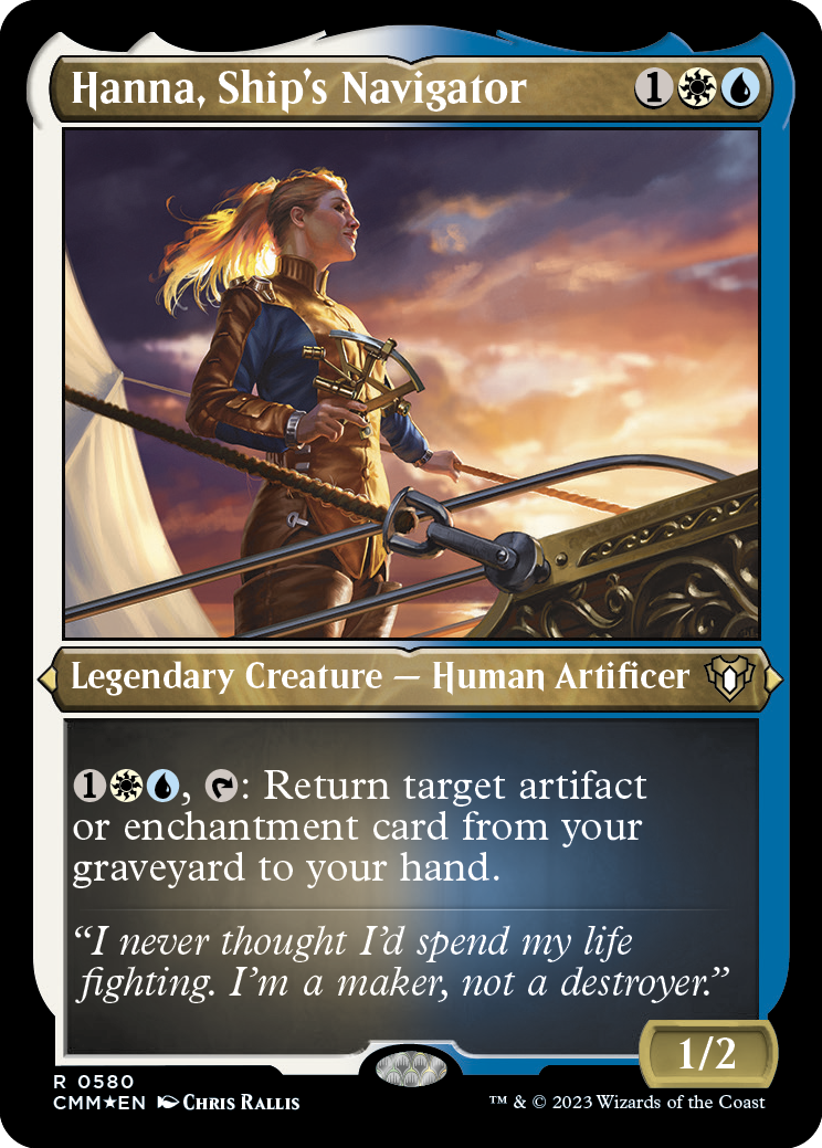 Hanna, Ship's Navigator (Foil Etched) [Commander Masters] | Clutch Gaming