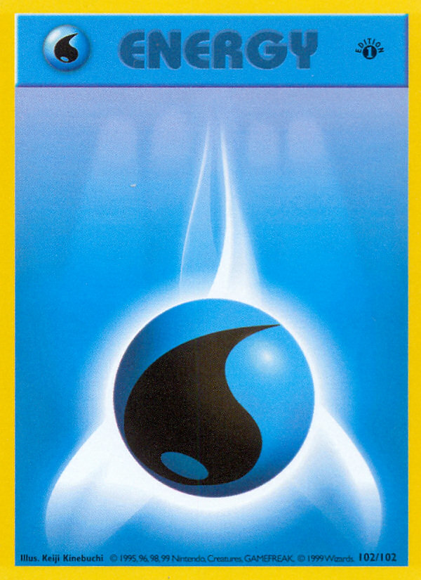Water Energy (102/102) (Shadowless) [Base Set 1st Edition] | Clutch Gaming