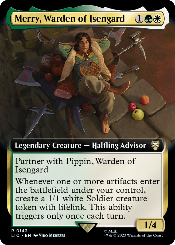 Merry, Warden of Isengard (Extended Art) [The Lord of the Rings: Tales of Middle-Earth Commander] | Clutch Gaming