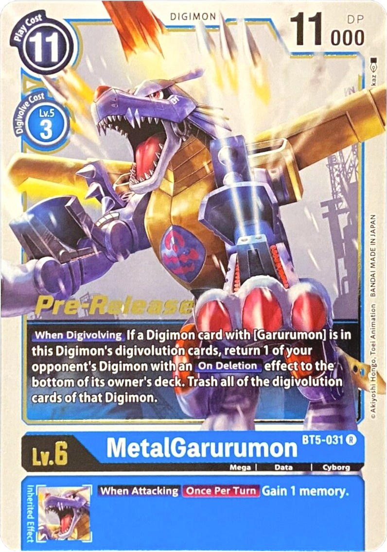 MetalGarurumon [BT5-031] [Battle of Omni Pre-Release Promos] | Clutch Gaming