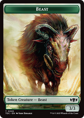 Beast // Treasure Double-Sided Token [Tarkir: Dragonstorm Commander Tokens] | Clutch Gaming