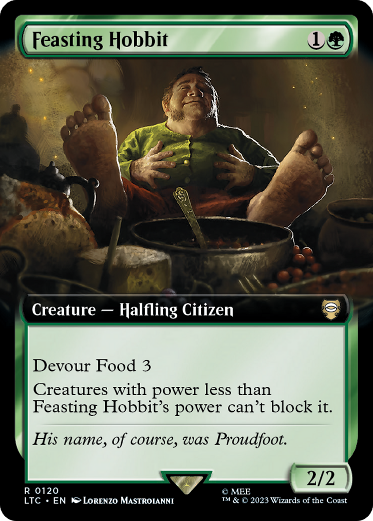 Feasting Hobbit (Extended Art) [The Lord of the Rings: Tales of Middle-Earth Commander] | Clutch Gaming