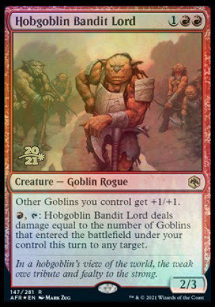 Hobgoblin Bandit Lord [Dungeons & Dragons: Adventures in the Forgotten Realms Prerelease Promos] | Clutch Gaming