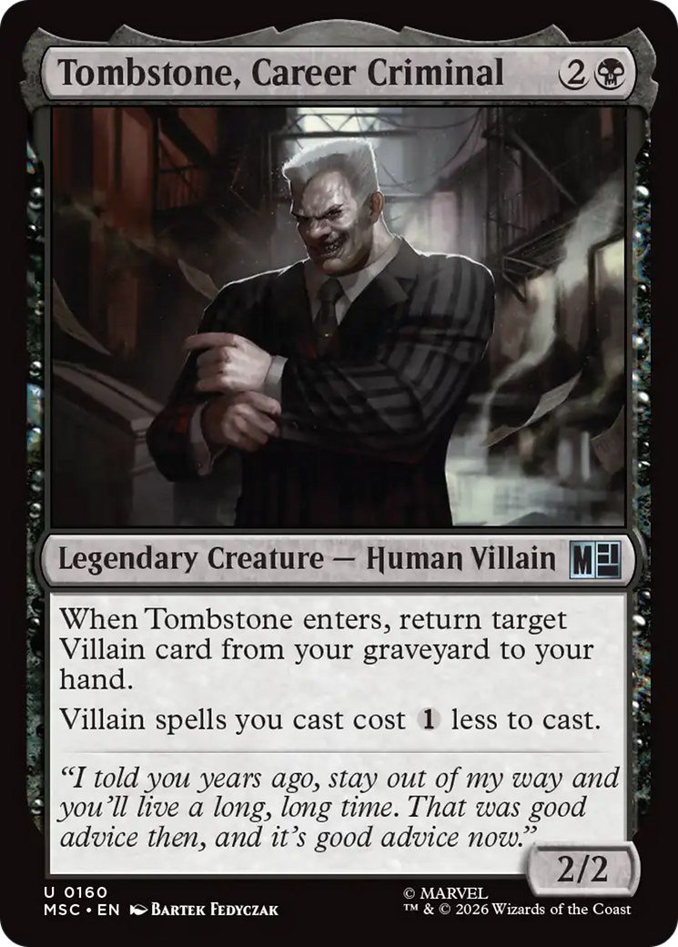 Tombstone, Career Criminal (0160) (Surge Foil) [Marvel Super Heroes Commander] | Clutch Gaming