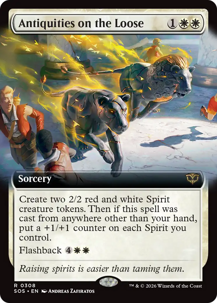 Antiquities on the Loose (Extended Art) [Secrets of Strixhaven] | Clutch Gaming