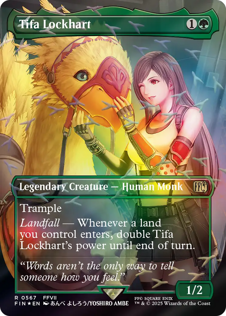 Tifa Lockhart (Borderless) (Chocobo Track Foil) [FINAL FANTASY] | Clutch Gaming