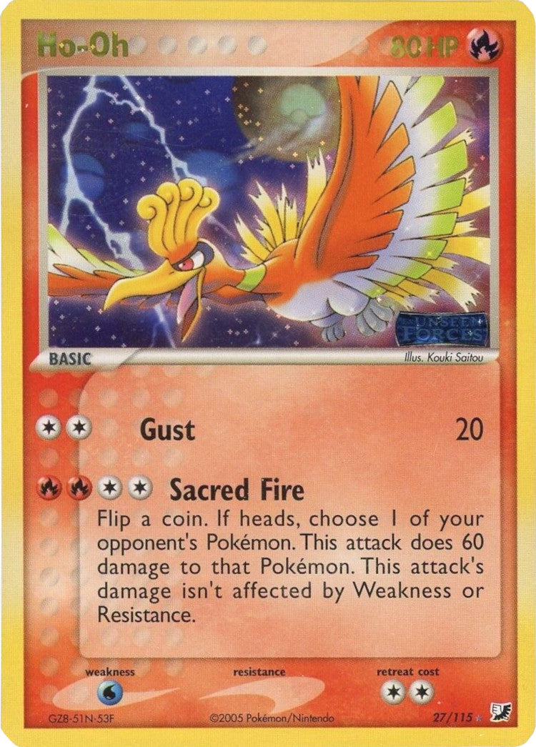 Ho-Oh (27/115) (Stamped) [EX: Unseen Forces] | Clutch Gaming