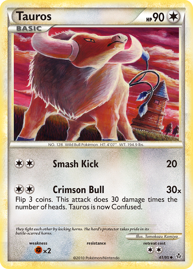 Tauros (41/95) [HeartGold & SoulSilver: Unleashed] | Clutch Gaming