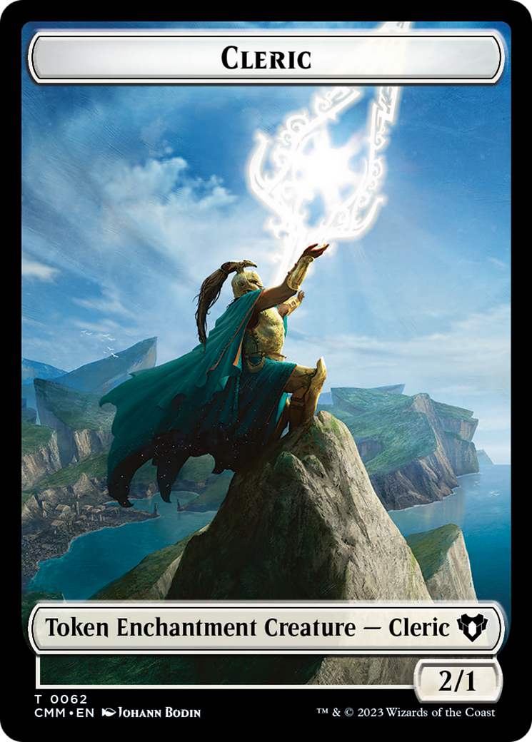 Elf Warrior // Cleric Double-Sided Token [Commander Masters Tokens] | Clutch Gaming