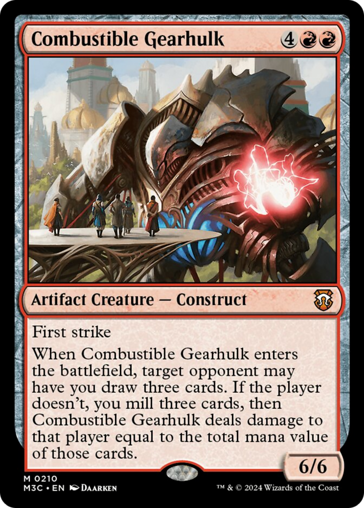 Combustible Gearhulk [Modern Horizons 3 Commander] | Clutch Gaming