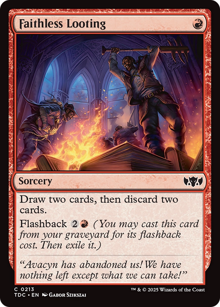 Faithless Looting [Tarkir: Dragonstorm Commander] | Clutch Gaming